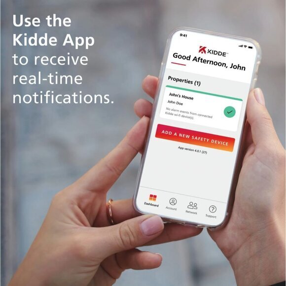 Kidde Hardwired Smart Smoke Detector Indoor Air Quality Monitor & Battery Backup - Picture 3 of 14